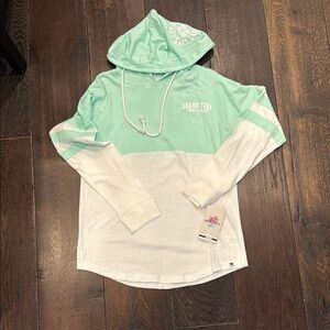 Grand Turk- Mint and White Hoodie